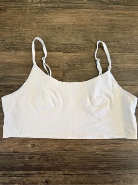 Abercrombie kids White Sport Bra Adjustable Straps Stretchy Run 15/16